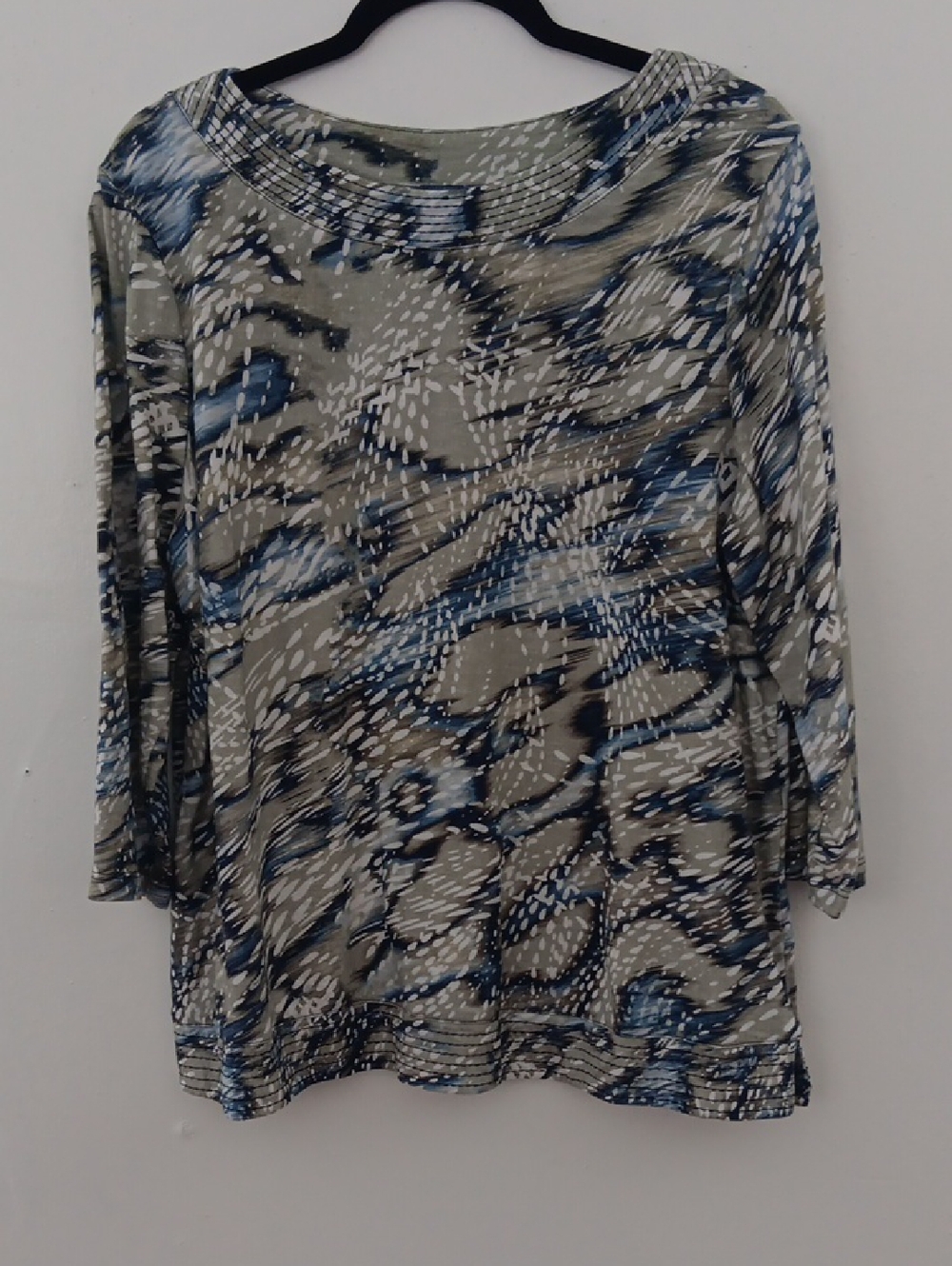 Chico's Abstract Print Long Sleeve Top #3566